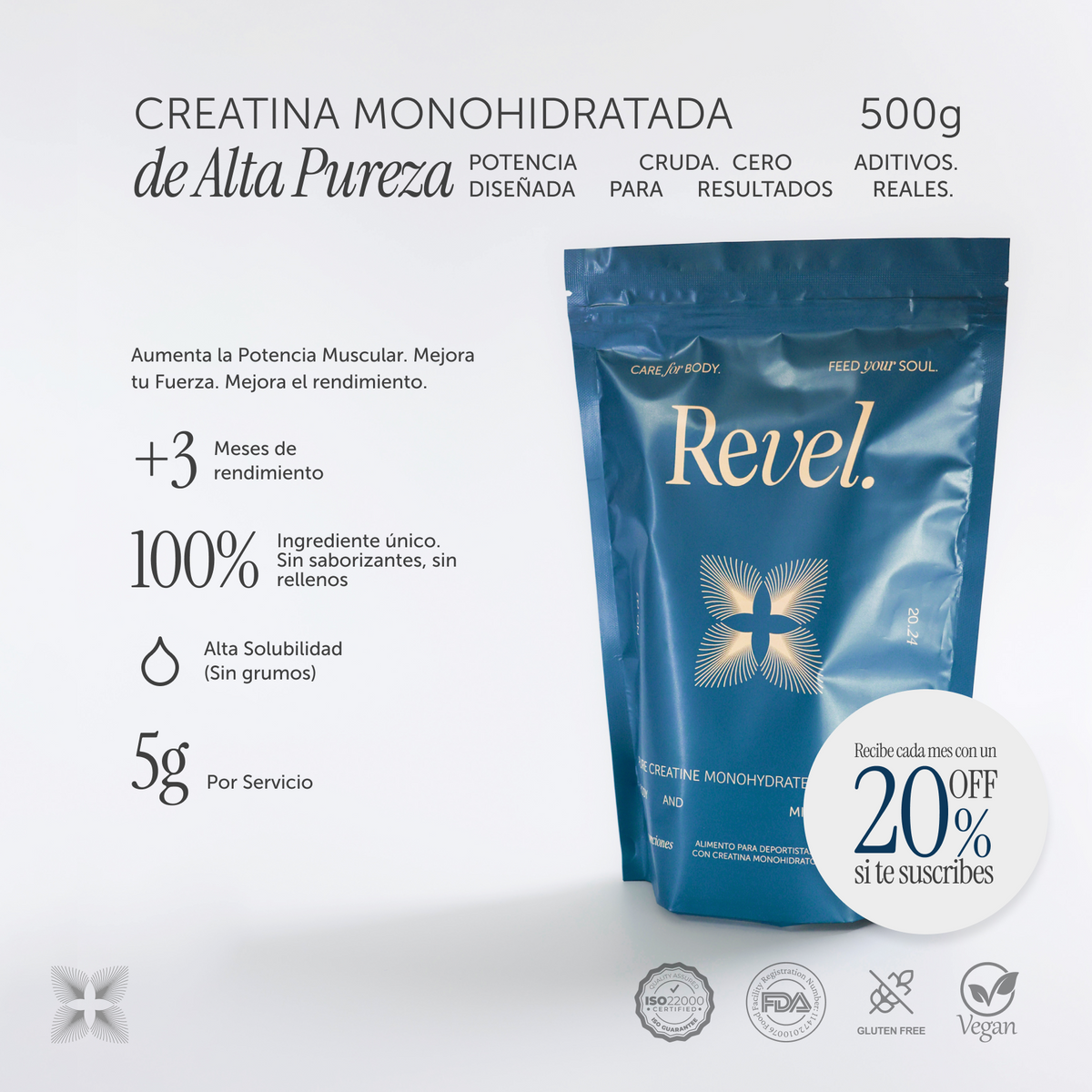 Subscription Pure Creatine Monohydrate 500g