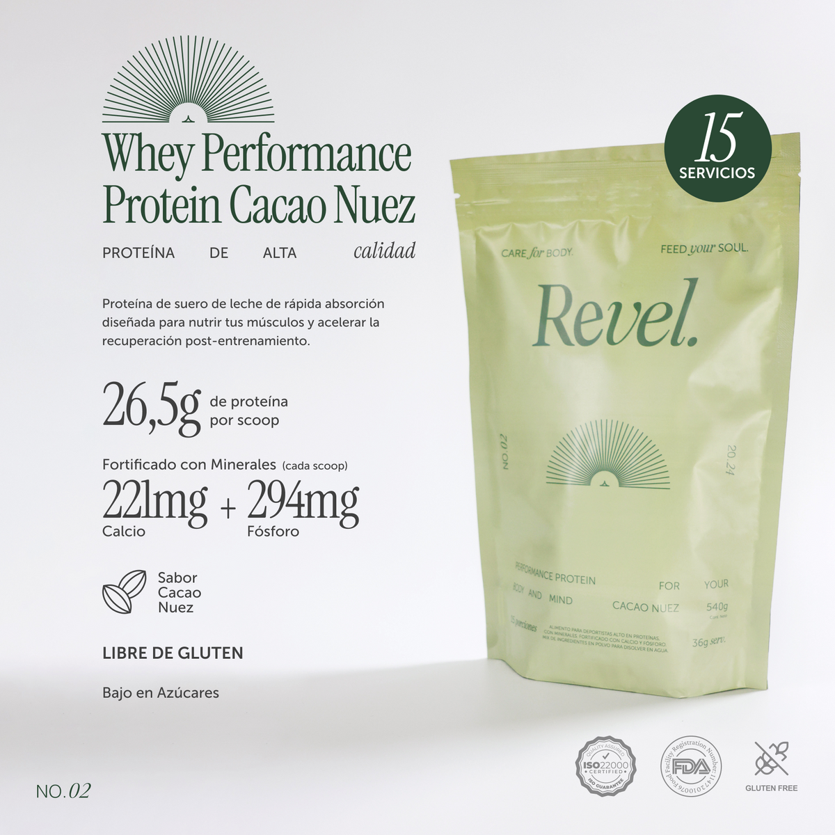 Whey Performance Protein Cacao Nuez (540g)
